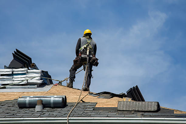 Professional Flat Roof Repair technician working in North Fork, CA